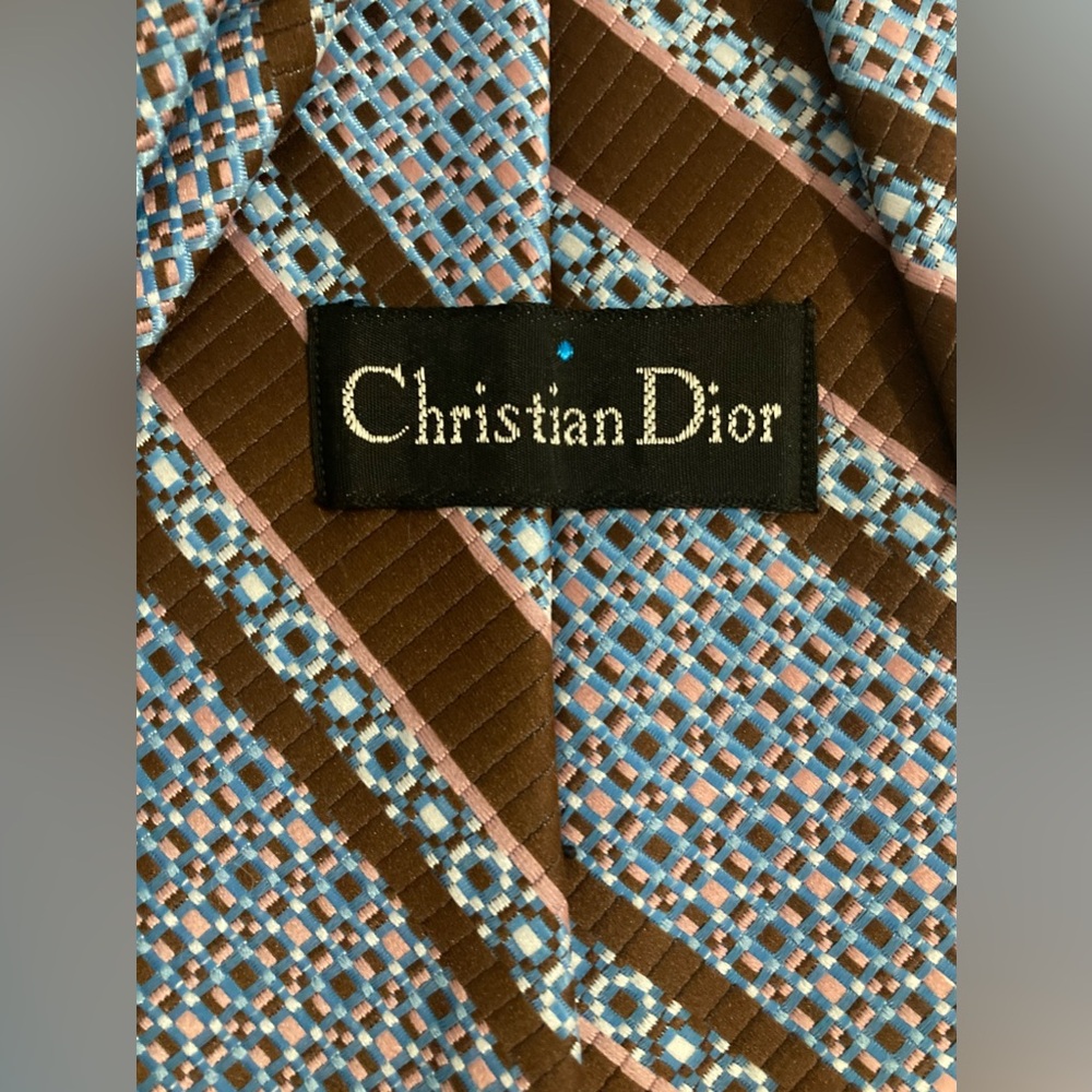 Vintage 1970s Christian Dior Heavy Silk Striped Tie